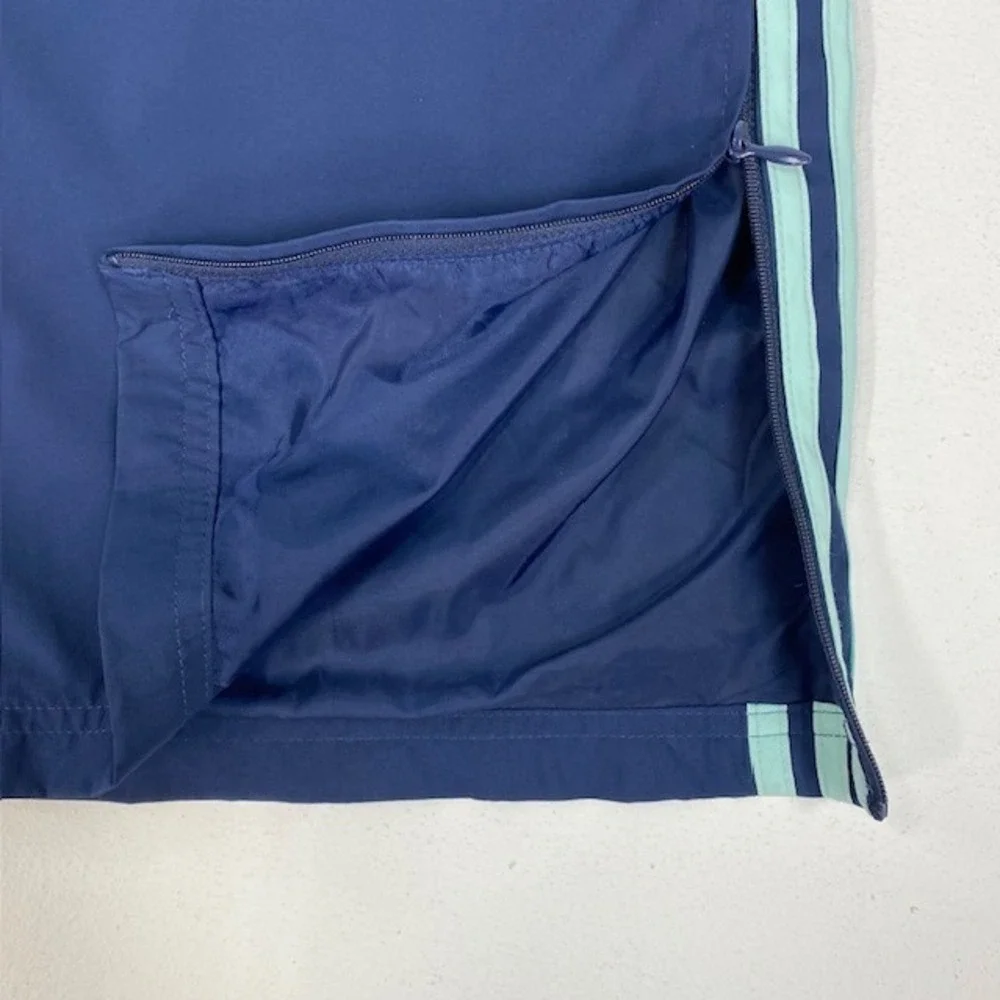 Adidas Men's Track Pants Athletic Training 3 Stripe Ankle Zip Navy Blue XL/TG‎